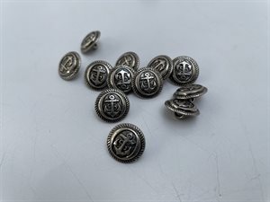Knap - metal agtig med anker, 15 mm